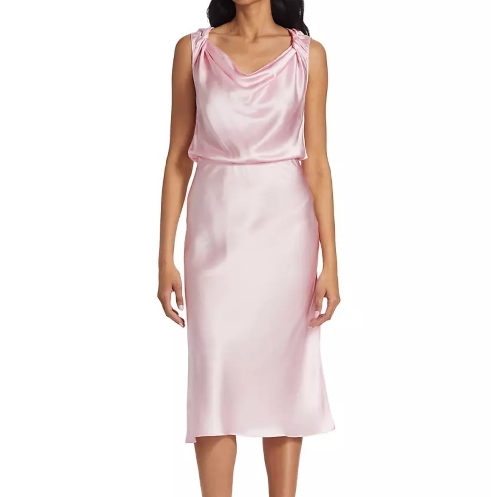 Amanda Uprichard Light Pink Silk Slip Dress Size XS - Picture 5 of 14